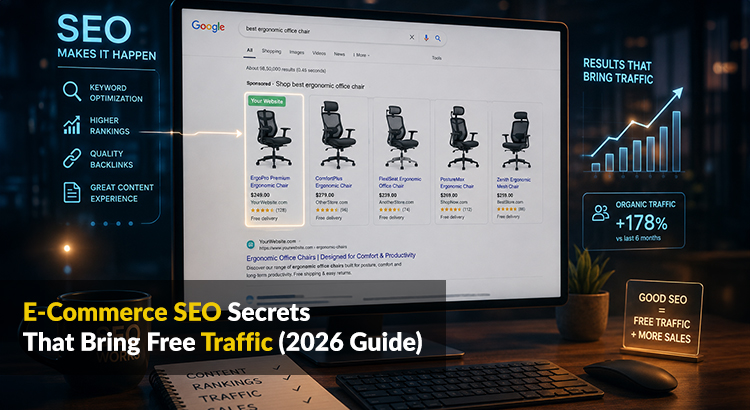 E-Commerce SEO Secrets That Bring Free Traffic (2026 Guide)